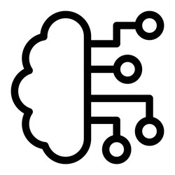 ai brain wide range of computer science vector image