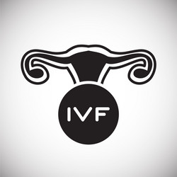 ivf icon on background for graphic and web design vector image