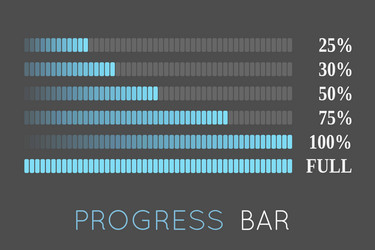 Blue loading bars Royalty Free Vector Image - VectorStock