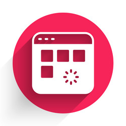 white loading a data window with progress bar vector image