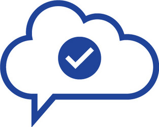 cloud check icon computing concept vector