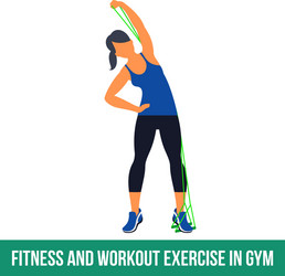 Man doing resistance band chest opener stretch Vector Image