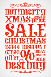 Christmas Sale Festive Template Vector Image
