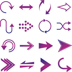 arrows direction guide cursor web navigation icons vector image