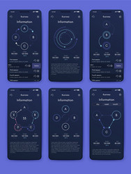 different ui ux gui screens and flat web icons vector image