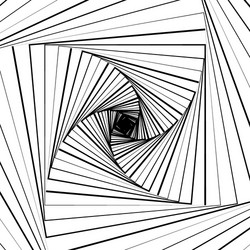 ripple pattern with concentric squares - circular vector image