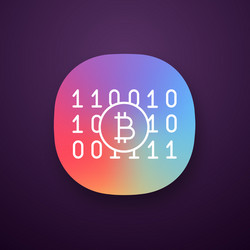 Binary code app icon vector