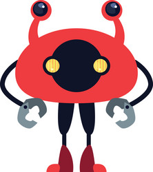 Humanoid robot flat style icon Royalty Free Vector Image
