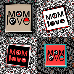 mom love pattern Vector Image