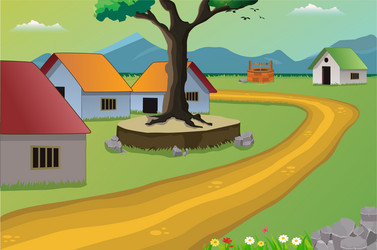 Village cartoon background background Royalty Free Vector