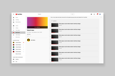 responsive design desktop web video player page vector image