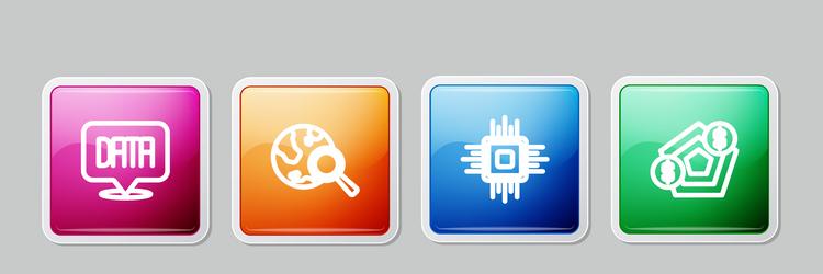 Set line data analysis search globe processor vector