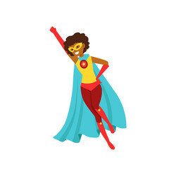 Superhero Afro Woman vector