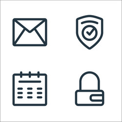 Ui line icons linear set quality vector