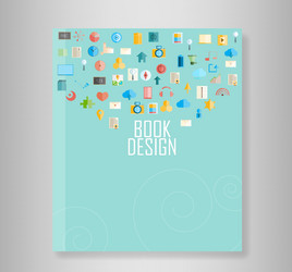 Cover report social network background vector