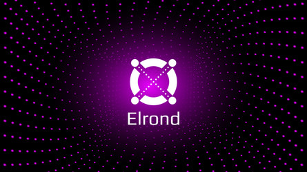 Elrond egld token symbol cryptocurrency in center vector