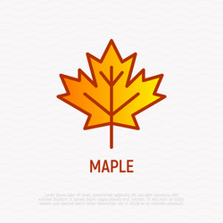 Flat icon on white background maple leaf Vector Image