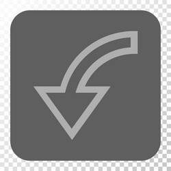 rotate left rounded square button vector image