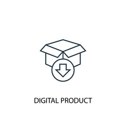 Digital product concept line icon simple element vector
