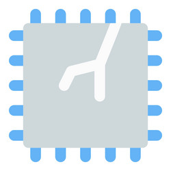 hardware failure due to a broken chip vector image