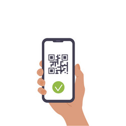 Mobile cashless payment system or scan qr code vector