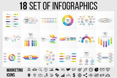 Set of infographics elements design template vector