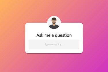 Ask me a question interface frame in flat design vector