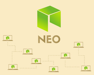 cryptocurrency neo networking style background vector