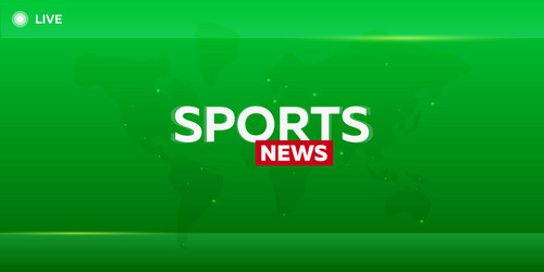 Mass media sports news breaking banner vector