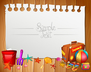 border design with summer objects vector