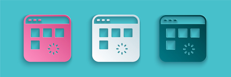 paper cut loading a data window with progress vector image
