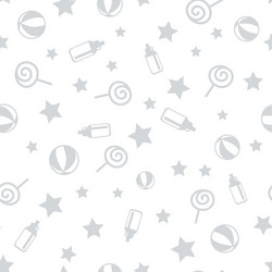 Seamless linear pattern baby accessories Vector Image