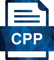 cpp file document icon vector