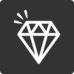 Crystal icon from commerce buttons overcolor set vector