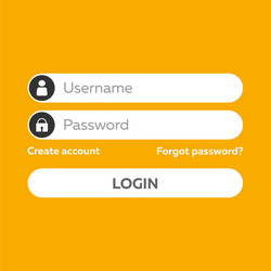 material design ui ux and gui layout with login vector