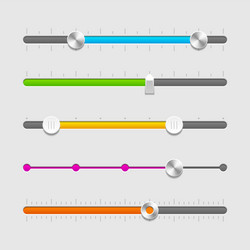 Slider Controls UI Set vector image