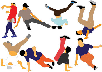 Break dance collection vector