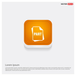 file type icons orange abstract web button vector image