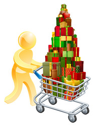 gift shopper concept vector