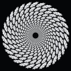 dotted halftone spiral color pattern or texture vector image