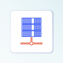 line server data web hosting icon isolated vector image