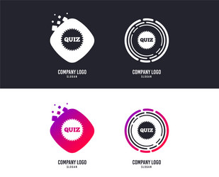 Quiz sign icon questions and answers game vector