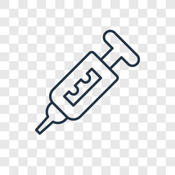 syringe concept linear icon isolated vector