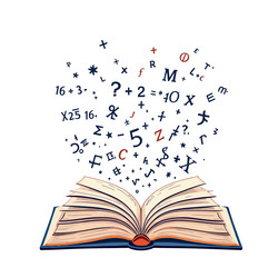 ai-generated open book generating mathematical vector image