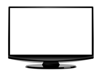 computer display blank screen isolated on white vector image