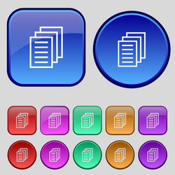 copy file duplicate document icon sign a set vector image