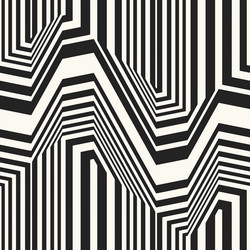 Monochrome moire effect textured zigzag pattern vector