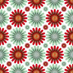 Pattern bright flowers vector