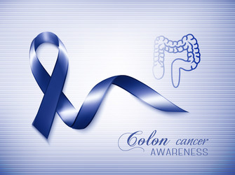 1014 Dark Blue Awareness Ribbon For Colon Cancer Image Graphics