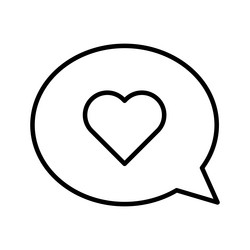 Heart in speech bubble design can use for web vector